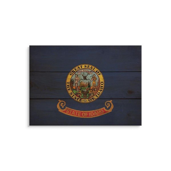 Wile E. Wood 15 x 11 in. Idaho State Flag Wood Art FLID-1511